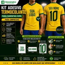 Kit adesivo termocolante personalização brasil para  empresa em DTF