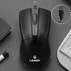 Mouse Com Fio USB - Ergonômico, Confortável e Ambidestro - Lehmox LEY-1505