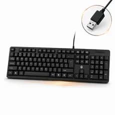Teclado Slim Com Fio USB - Macio e Silencioso - Trabalho e Estudo - ABNT2 - Lehmox NY-87