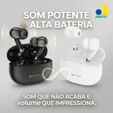 Fone de Ouvido Sem Fio Bluetooth TWS Peining PEI P9002 – Som Potente, Conforto e Liberdade Sem Fios