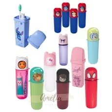 Porta Escova de Dente Infantil Dental Case Escolar Estojo organizador Lembrancinha Plasutil