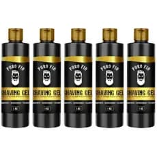 Kit 5x Shaving em Gel de Barbear Mentolado Puro Fio 1kg - Profissional, Barba Suave Sem Irritação