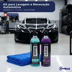 Kit Makker 2.0 Maquiador Automotivo Shampoo V-Floc 500ml Vonixx Limpeza Veículos