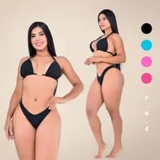 Biquini Feminino Canelado Texturizado Cortininha Bojo Asa Delta Calcinha Suplex Moda Praia 2026
