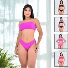 Conjunto Biquíni Cintura Alta Tomara que Caia Feminino Moda Praia Verão Tendência
