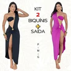 Biquini Feminino Suplex Premium Assimetrico Fivela Acrilica Asa Delta Kit 2 Moda Praia 2026