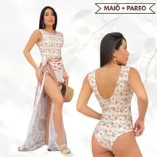 Conjunto Maio 2 Pecas Bojo Fixo Calcinha Suplex Saida De Praia Feminino Verao 2026
