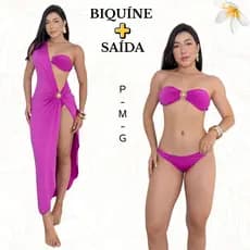 Conjunto Biquini Fenda Lateral 2 Pecas Suplex Premium Fivela Acrilica Feminino Moda Praia 2026