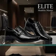 Sapato Social Masculino Confortável com Metal Solado de Borracha Elegante
