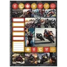 Caderno Universitário 10 Matérias 160 Folhas Design Moderno Papelaria Escolar