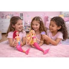 Boneca Sereia Infantil Com Luz Som Animacao Acessorios Fantasia Presente