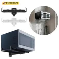 Suporte De Microondas Fixo Na Parede Com Ajuste Forno Elétrico Universal Suporta Até 30kg