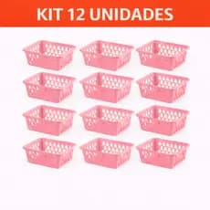 Kit Cestinha Organizador Multiuso Cesto Plastico Para Banheiro Cozinha Gaveta E Armário