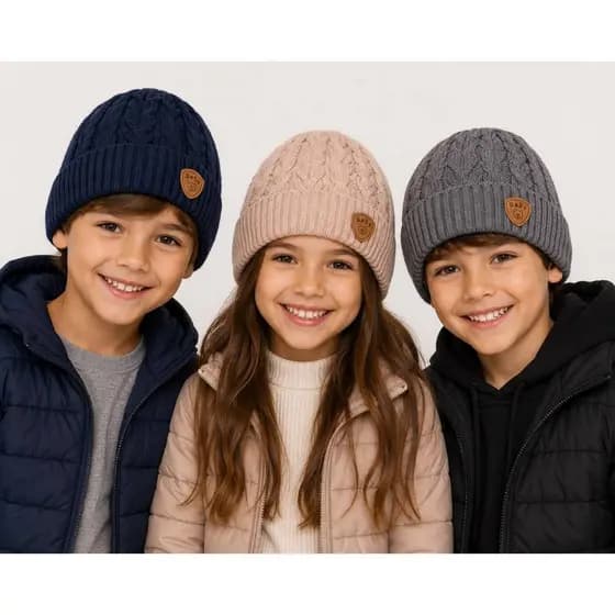 Touca Gorro Infantil Unissex Lisa Várias Cores Quentinha òtimo Acabamento Perfeita Para o Inverno