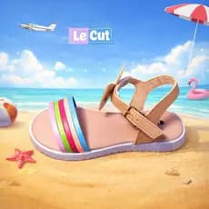 Sandália Infantil Arco-íris Verão Feminino Confortável