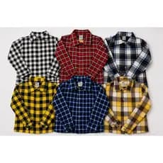 Camisa Xadrez Flanelada Infantil e Juvenil Manga Longa De Botão Com Gola