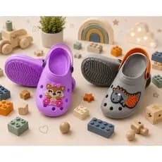 Sandalia Babuche Infantil Menina e Menino Cores Lisas e Enfeites Confortavel Macia Leve Antiderrapante Unisex