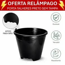 Balde 12L Preto Reforçado | Multiuso para Limpeza, Casa e Lavanderia | Resistente e Durável