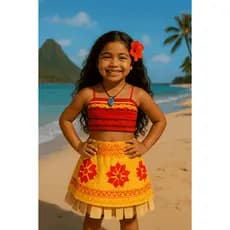 Fantasia infantil Moana menina FESTAS ANIVERSÁRIOS CARNAVAL