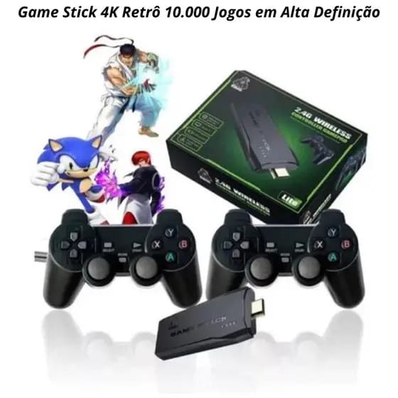 Game Stick 4K Retrô – 10.000 Jogos