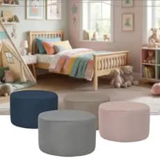 Puff  banquinho  infantil colorido redondo resistente banqueta decorativo quarto,escritório,sala
