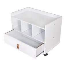 Gabinete Multiuso 65cm com Rodízios e Gaveta , Organizador Moderno para Cozinha e Banheiro, Portugal