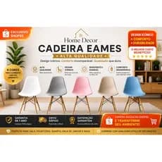 2 Cadeira Eames Eiffel Pés Em Madeira Escritório sala estar oferta