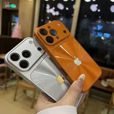 Capa Elegante Fosca Aurora Armor-CD A Laser Galvanizado Para iPhone 13/12/14/15/16/17 Pro Max *-& *