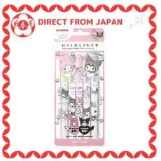 [Direto do Japão] Zebra Highlighter Mildliner Sanrio My Melody & Kuromi 50th Anniversary 5-Color Set Coloridas Kit