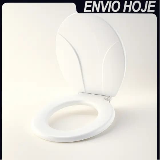 UNIVERSAL Assento Sanitário Oval Branco Resistente Universal Resistente Encaixe Banheiro