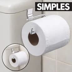 Suporte Papel Higiênico Caixa Acoplada Sem Furos Aço Cromado Encaixe Universal Banheiro