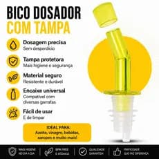 Bico Dosador para Garrafa de Azeite Óleo e Vinagre Kit 2 Silicone Anti Gotejamento