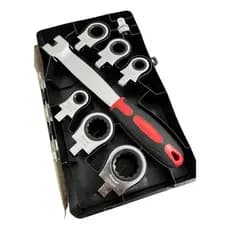 Kit de Chave Flexível com Cabeças Intercambiáveis – Ideal para Reparos em Áreas de Difícil Acesso