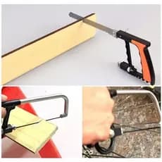 Serra Mágica Kit de Arco e Lâminas Tico Tico Diamantada e Serrote Multifuncional Corta Madeira Metal