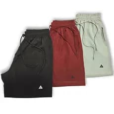 Kit 3 bermudas masculina academia praia treino corrida dry fit P ao GG