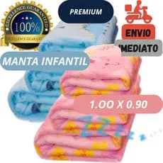 Manta infantil 2 OU 3 UNIDADES Cobertor ESTAMPA SORTIDA Microfibra  Kit Maternidade 1M x90Cm