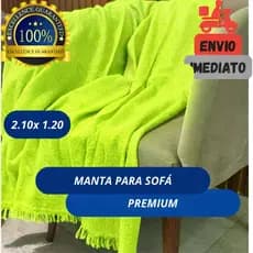 Manta sofá 1/2/3 unidades 2,10 x 1,20 MT 100% Algodão Artesanal Conforto Premium