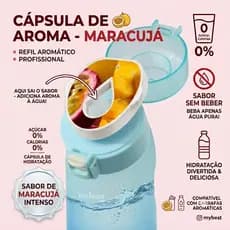 Cápsula de Aroma Maracujá para Garrafa Aromática Cápsula de Sabor Refil Aromático para Hidratação