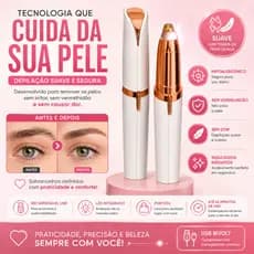 Caneta Depiladora Sobrancelha Elétrica Recarregável USB Aparador Facial Feminino Com LED