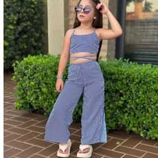 conjunto infantil menina crepinho listrado