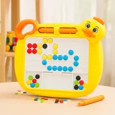Lousa Mágica Caneta Magnética prancheta Infantil Educativo Autismo Cartelas Desenho Brinquedo
