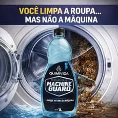 Limpador Máquina de Lavar Roupa P/ Uso -  remove residuos sem danificar a máquina 1L