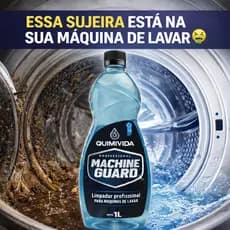Limpa Máquina de Lavar Roupa até 5 litros - remove resíduos, sabão e odores