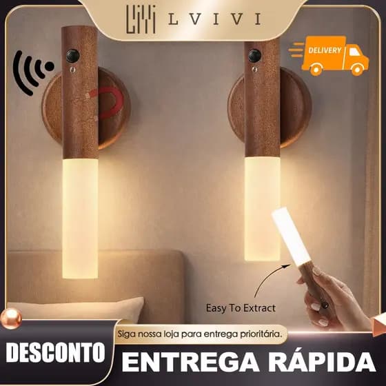Lâmpada de parede magnética recarregável com sensor LED inteligente ou lâmpada de cabeceira Home MT253 ( 6 )