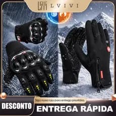 Luva Térmica resistente a água Unissex para Moto e Bike com Touch