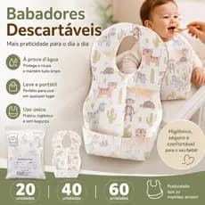 Babadores descartáveis ​​impermeáveis ​​para bebês,  20/40/60 unidades, fáceis de transportar e altamente absorventes.