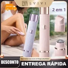 Depilador Eletrico Feminino Recarregável Removedor De Pelos Navalha Dupla