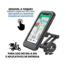Suporte De Celular Guidão Articulado Para Moto Bike Bicicleta Tela de Até 6,7" Polegadas