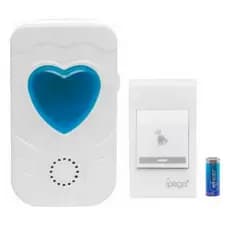 Campainha De Coração Residencial de Tomada Sem Fio Wireless 32 Toques Alcance 100 metros CA322 - ...