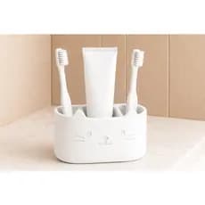 Porta Escova Dentes Gatinho Suporte Banheiro Infantil Organizàdor 3D Design Premium Fofo